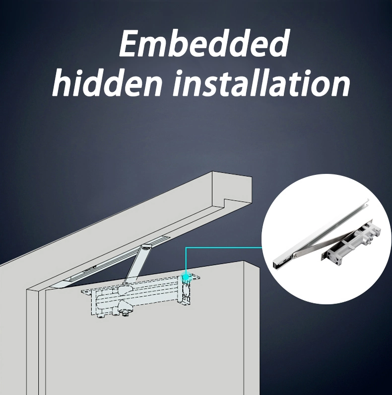 High Quality CE Enbedded Door Closer Heavy Duty Hydraulic Automatic Concealed Door Closer
