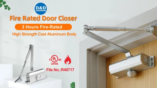 CE En1154 Adjustable Control Security Products Automatic Spring Sliding Hydraulic Swing Auto 180 Degree Aluminium Wood Commercial Fire Rated Double Door Closer
