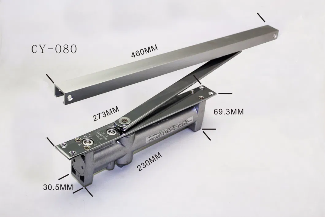 Sliding Arm Aluminum Alloy Door Accessories; Concealed Overhead Door Closer